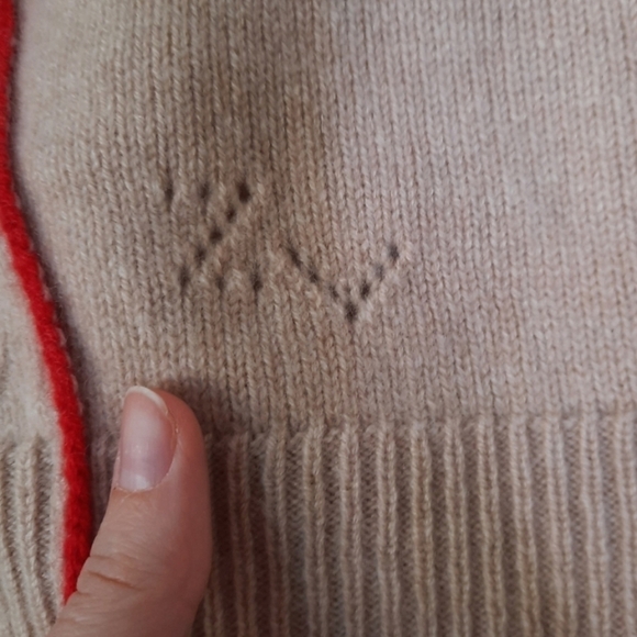 Zadig & Voltaire Cream & Red String Cashmere Sweater XS - Picture 8 of 8